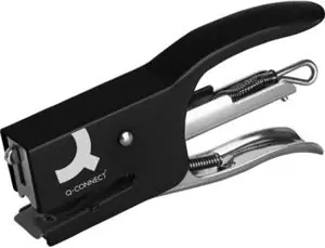 Grapadora Q-Connect Kf22340 de Tenaza Metalica Color Negro Capacidad 12 Hojas Usa Grapas Numero 10 Precio Rebajado