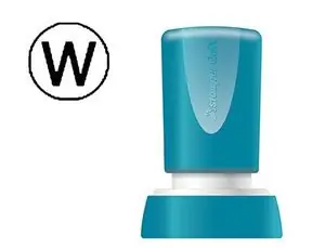 Sello X'stamper Quix Personalizable Color Negro Redondo Diametro 20 mm Q-34 Favorito De Clientes