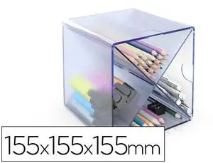 Archicubo Archivo 2000 Aspa Organizador Modular Plastico Azul Transparente 155X155X155 mm Incluye 2 Venta Final