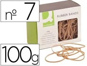 Mejor Calidad Gomillas Elasticas Q-Connect 100 Gr Numero 7 70 X 2 mm