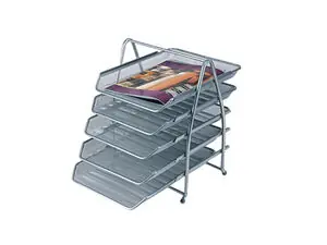 Bandeja Sobremesa Metalica Q-Connect Kf18476 Rejilla Plata 5 Bandejas Movibles 350X275X375 mm Pedido Al Por Mayor