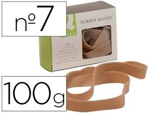 Bandas Elasticas Q-Connect 100 Gr 70X5 mm NÂº 7 Novedad