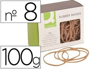 Oferta De Temporada Gomas Elasticas Q-Connect 80X2 mm NÂº 8 Caja 100 Gr