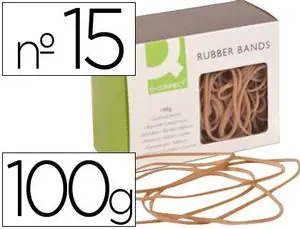 PromociÃ³n Gomas Elasticas Q-Connect 150X2 mm NÂº 15 Caja 100 Gr