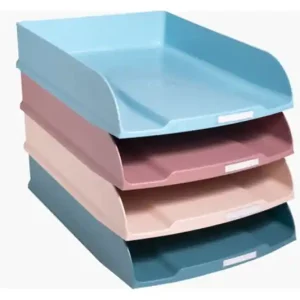 Artesanal Bandeja Sobremesa Exacompta Combo Styli Plastico Reciclado Set 4 Unidades Colores Surtidos