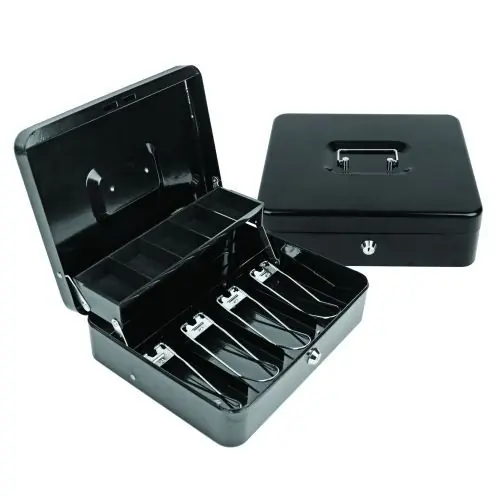 Caja de Caudales Forofis 30X24X9 cm 2 Pisos Negro A Buen Precio