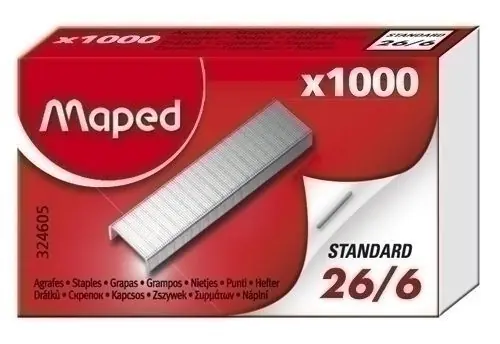 Imprescindible (Must-Have) Grapas Maped 26/6 Caja de 1000