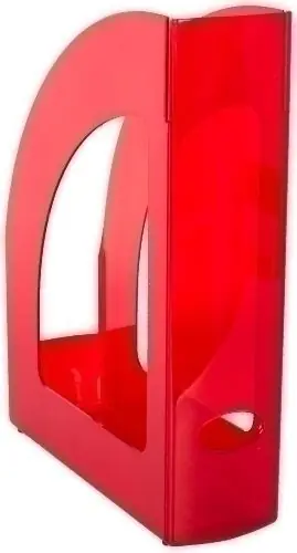 Revistero Plastico 80Mm Traslucido Rojo Oferta De Temporada