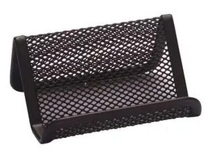 Portatarjeta Q-Connect Metalico Negro 11X7,5X5 cm Moderno