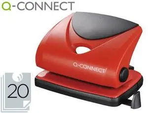 Taladrador Q-Connect Kf02156 Rojo -Abertura 2 mm -Capacidad 20 Hojas Bestseller