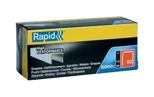 Precio Económico Grapas Rapid Clavadora 53/ 14 mm. Galvanizadas Caja de 5000