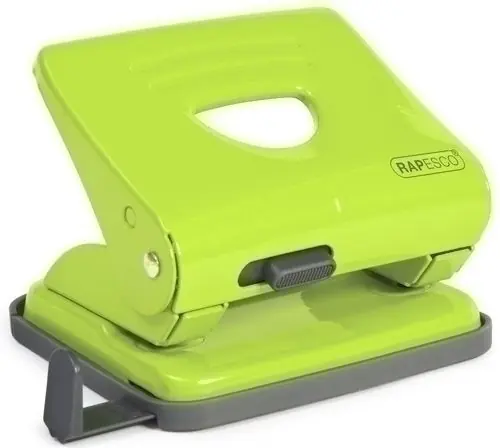 Premium Taladro 2 P. Rapesco 825 Metalico (25 Hojas) Verde