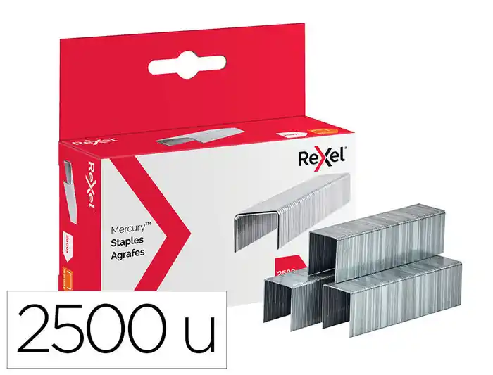 Grapas Rexel Mercury Acero Inoxidable Caja de 2500 Unidades Oferta Limitada