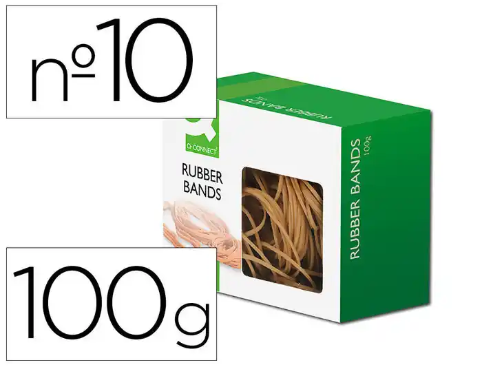 EnvÃo Exprés Gomillas Elasticas Q-Connect 100 Gr Tamaños Surtidos