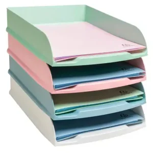 Bandeja Sobremesa Exacompta Autentik Combo Styli Plastico Reciclado Set de 4 Unidades Colores Surtidos Marca Reconocida