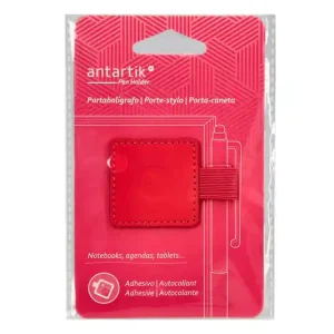 Tendencia Portaboligrafo Autoadhesivo Antartik para Cuaderno Note con Elastico Hasta 15 mm Grosor 80 mm Fucsia 40X40 mm