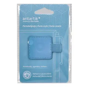 Alta Calidad Portaboligrafo Autoadhesivo Antartik para Cuaderno Note con Elastico Hasta 15 mm Grosor 80 mm Azul Claro 40X40