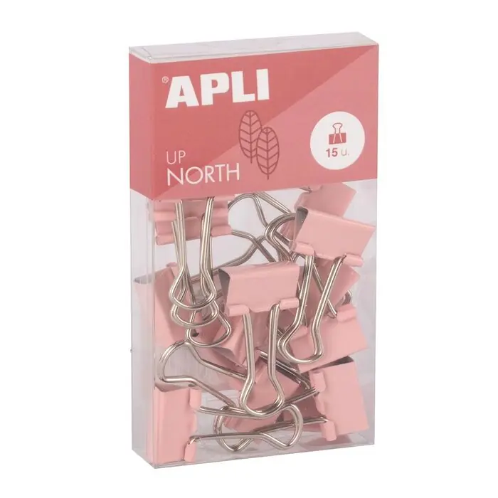 GarantÃ­a De DevoluciÃ³n De Dinero Pinzas Abatibles 19 mm Apli Up North Caja 15 ud Rosa