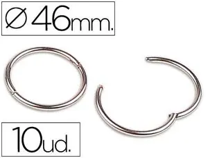 Anillas Bisagra Liderpapel Niqueladas NÂº 5 46 mm Caja 10 ud LiquidaciÃ³n