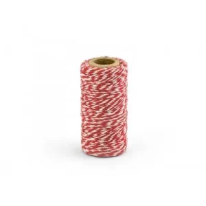 MÃ¡s Vendido Cordon Twine Blanco y Rojo 50 Metros