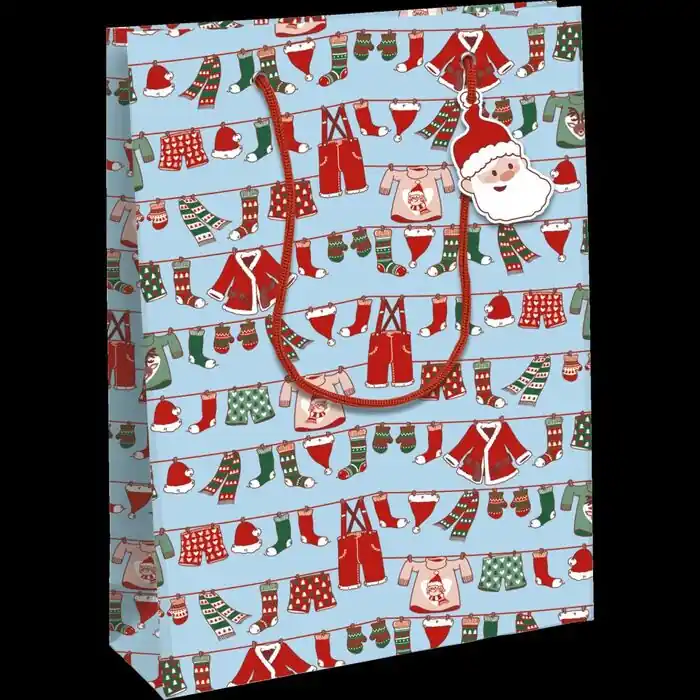 Tendencia Bolsa de Regalo Clairefontaine Excellia Decorado Navidad Papa Noel 33X26X14 cm