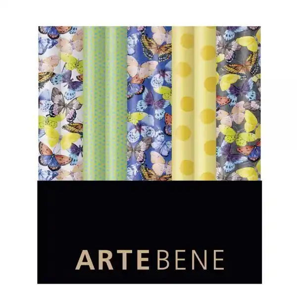 Rollo Papel de Regalo 70 X 200 cm Artebene Mariposas Modelos Surtidos Alta Calidad