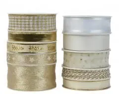 Novedad Cinta Poliester Modelos Surtidos Oro y Perla