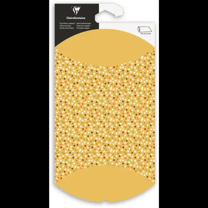 Directo De Fábrica Estuche Regalo Navidad Clairefontaine Decoracion Estrellas Kraft Amarillo 16X22 cm