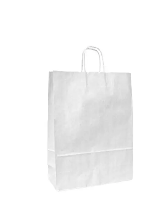 Promoción Bolsa Asa Retorcida Blanco 32+13X42,5