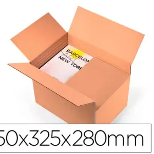 Caja Embalar 350X325X280Mm Ultraresistente Carton Canal Doble 7 mm Color Kraft Venta Final