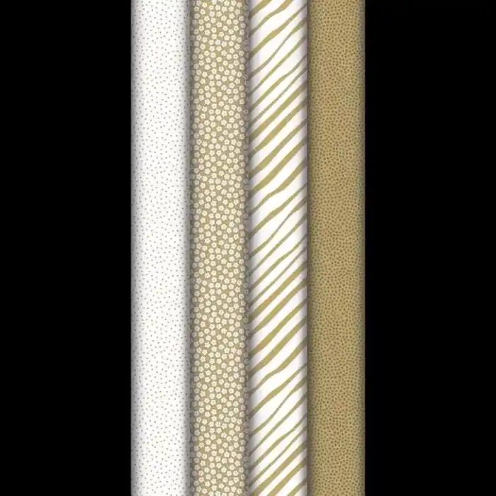 Rollo Papel Regalo Navidad Kraft 70 Gr Clairefontaine Oro 5 X 0,70 Metros Modelos Surtidos Entrega RÃ¡pida