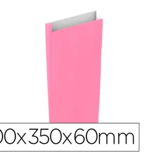 Sobre Papel Basika Celulosa Rosa con Fuelle M 200X350X60 mm Paquete de 25 Unidades Marca Reconocida