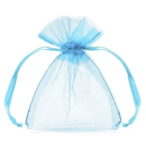 Entrega RÃ¡pida Bolsas Organza Color Azul 7,5 X 10 cm Paq 10 uds.