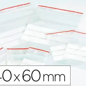 Stock Limitado Bolsa Plastico Autocierre Q-Connect 40X60 mm Paquete de 100 Unidades