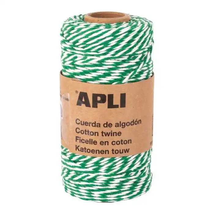 Nueva ColecciÃ³n Bobina Cuerda Algodon Apli Verde 2 mm X 100 M
