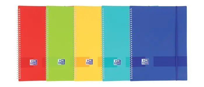 Carpeta 30 Fundas Espiral con Goma Oxford Live & Go A4 Colores Vivos Surtidos Auténtico