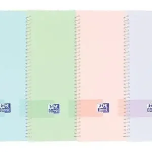 Profesional Carpeta 40 Fundas Espiral con Goma Oxford Live & Go A4 Colores Pastel Surtidos