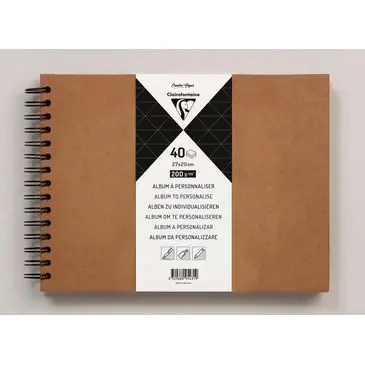 EconÃ³mico Album Fotos 40 Hj 200 Gr Kraft Tapa Dura Clairfontaine Cf Diy 27X20 cm