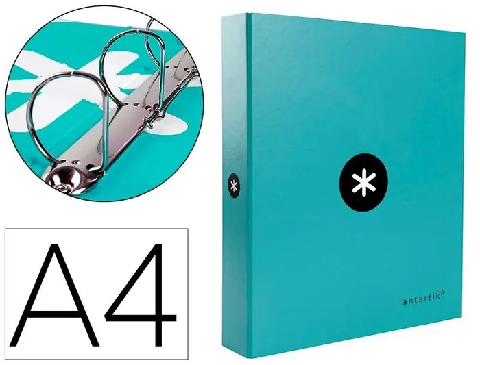 Carpeta 4 Anillas 40 mm Antartik A4 Menta Devolución Gratuita