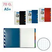 Última Oportunidad Cuaderno Espiral 5X5 mm A5 Pp 120 Hj 70Gr 5 Separadores Colores Surtidos