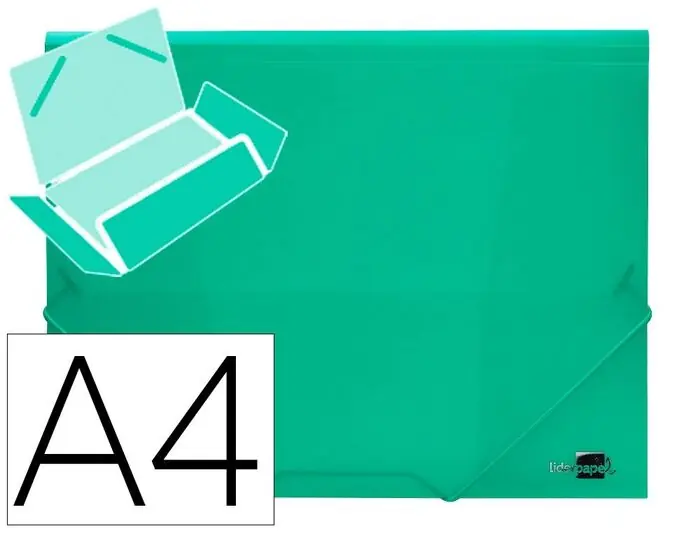 Carpeta Liderpapel Gomas Solapas Pp A4 Verde Transparente Oferta Especial