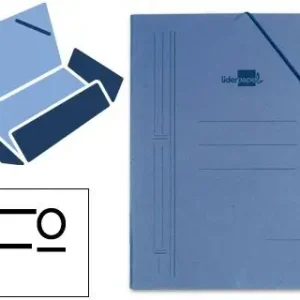 Última Versión Carpeta Liderpapel Gomas Folio 3 Solapas Carton Compacto Azul