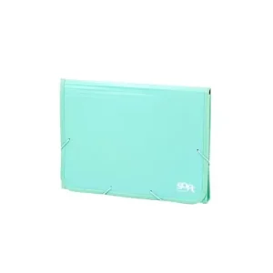 Acordeon Fº 13 Dptos Pp Soft con Ribete y Goma Verde Pedido Al Por Mayor