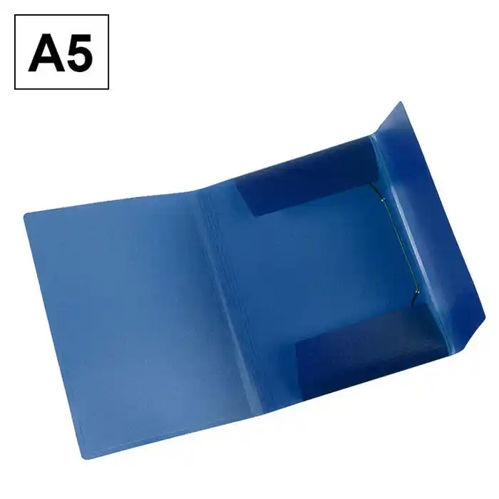 Carpeta Plus Office A5 Pp Gomas y Solapas Azul Precio De Oferta
