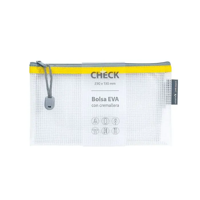 Bolsa Zipper Bag Check Grafoplas Eva Amarillo Últimas Unidades