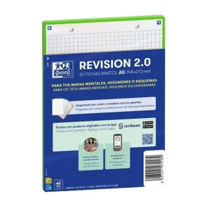 Envío Internacional Ficha Revision Flashcards 2. 0 Cuadricula 5X5 mm A5 2T Oxford Verde Paquete 30 ud