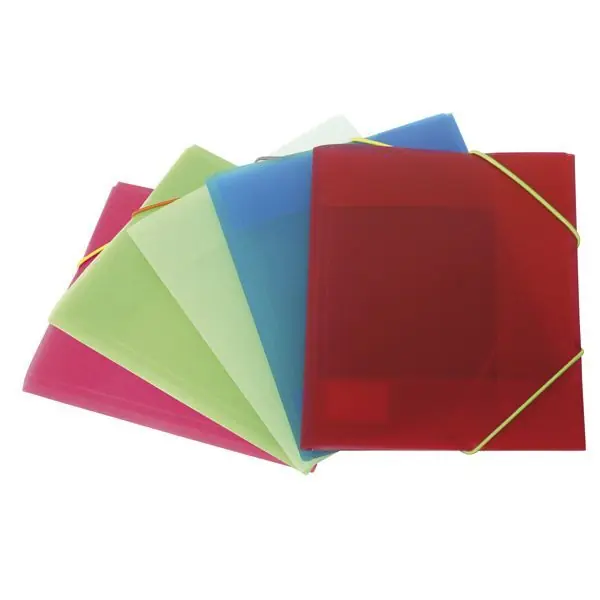 Oferta Limitada Carpeta Colorgraf 3 Solapas Gomas A5 Pp Translucido Transparente