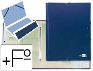 Carpeta Liderpapel 12 Dptos Fº Prol Carton Azul Barato