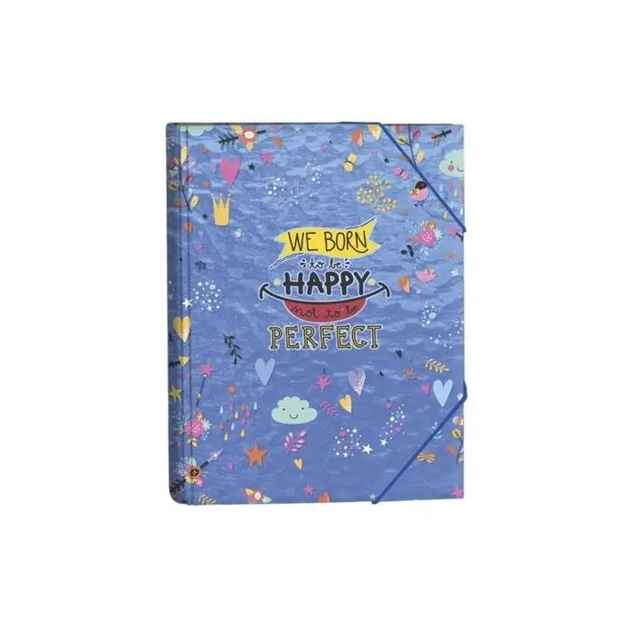 Carpeta Clasificadora con Solapas Senfort Think Happy Azul Precio De Oferta