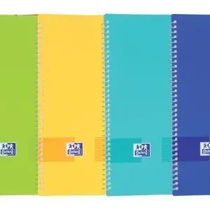 Certificado Carpeta 40 Fundas Espiral con Goma Oxford Live & Go A4 Colores Vivos Surtidos